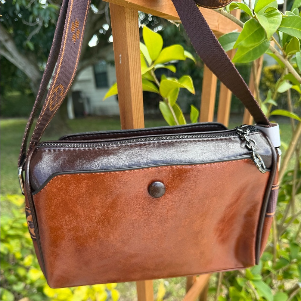FUMDDAISHU FASHION Soft Leather Crossbody Versatile Boston Bag In Brown - Picture 4 of 16